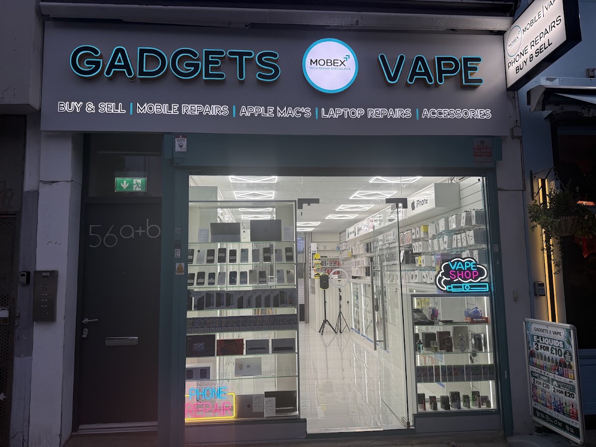 Mobex shop front at 56 Chalk Farm Road, Camden